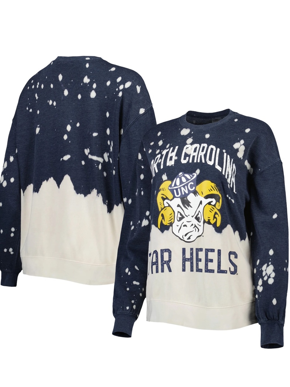 Brand New Navy Dip-Dye North Carolina Pullover S